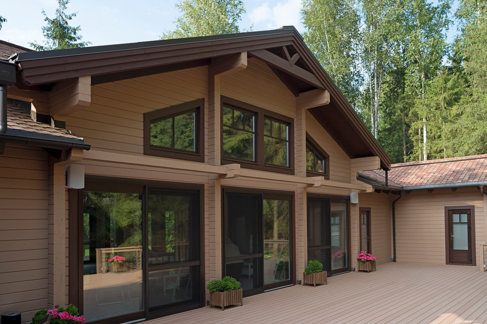 Деревянные окна в домах из клееного бруса