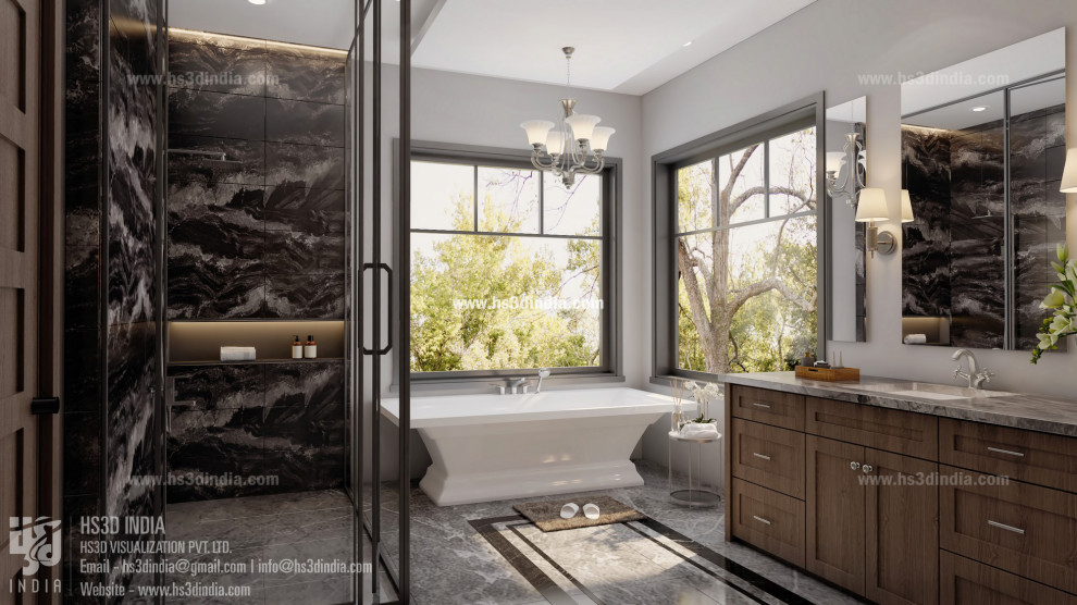 These Bathroom Ideas Are Big on Style - Modern - Bathroom - by HS3D ...