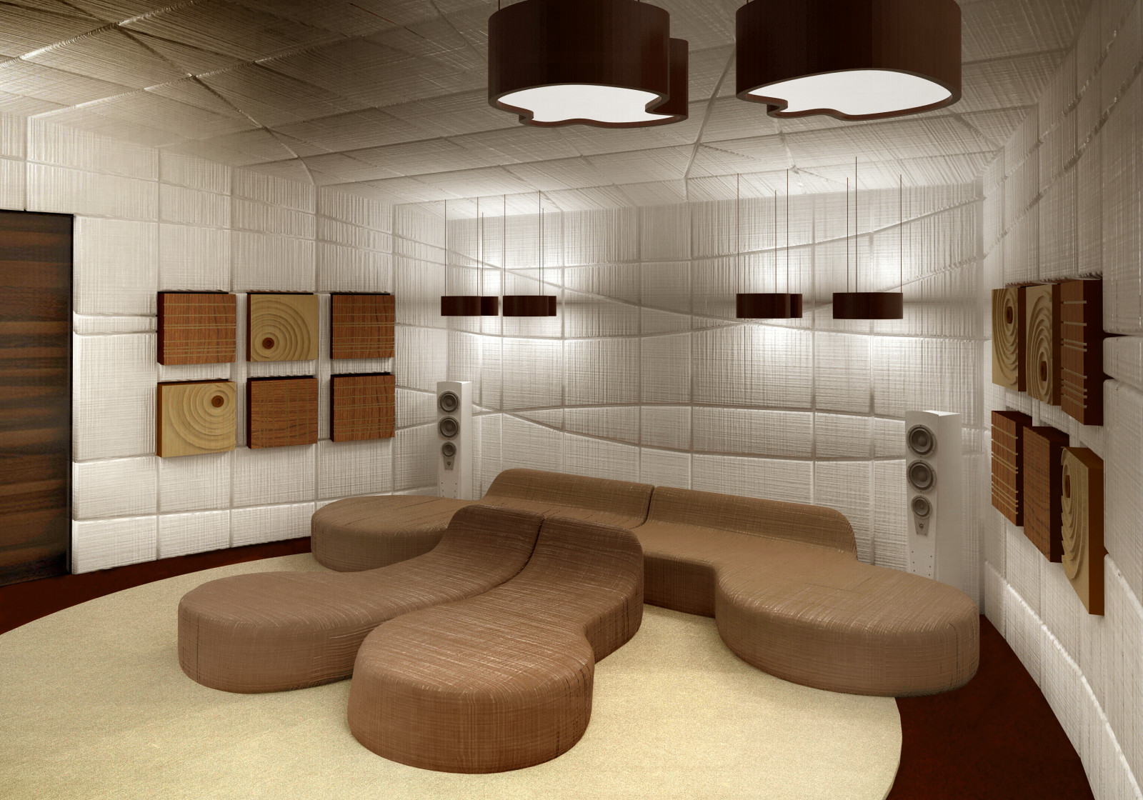 House in a pine forest - the 3D view