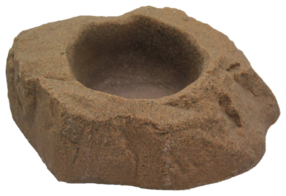 Artificial Rock Planter, Model 130 Rustic Outdoor Pots And Planters