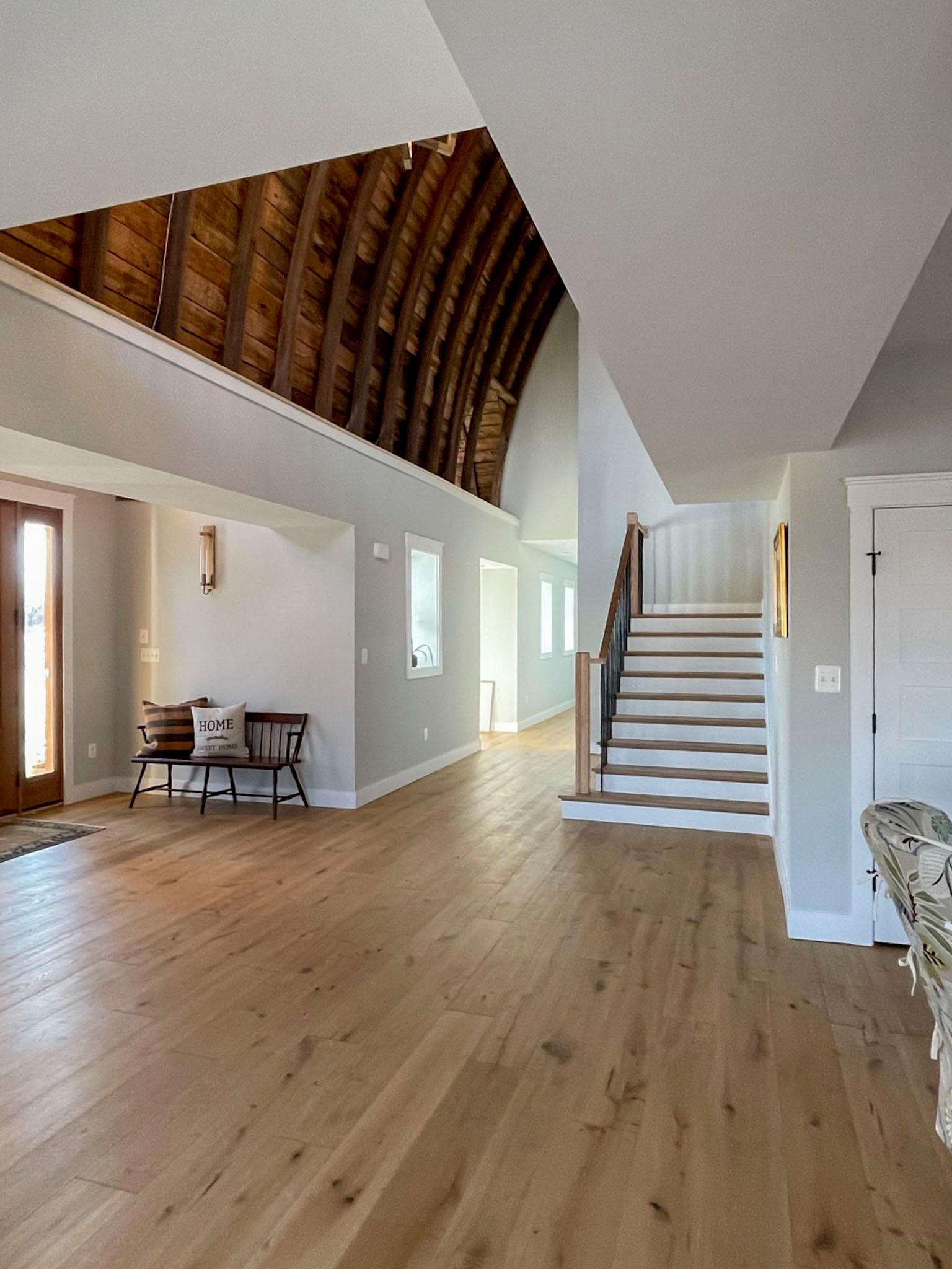 102_Straight-Freestanding Stairs/Landing in Barn Style Home, Leesburg VA 20175