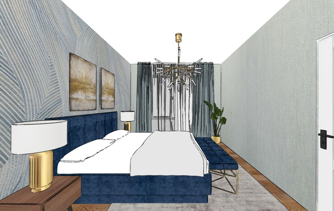 Интерьерные скетчи небольшого частного дома