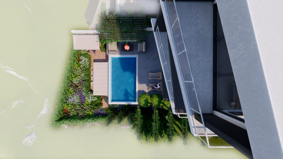 Проект участка в Адлере со сложным рельефом