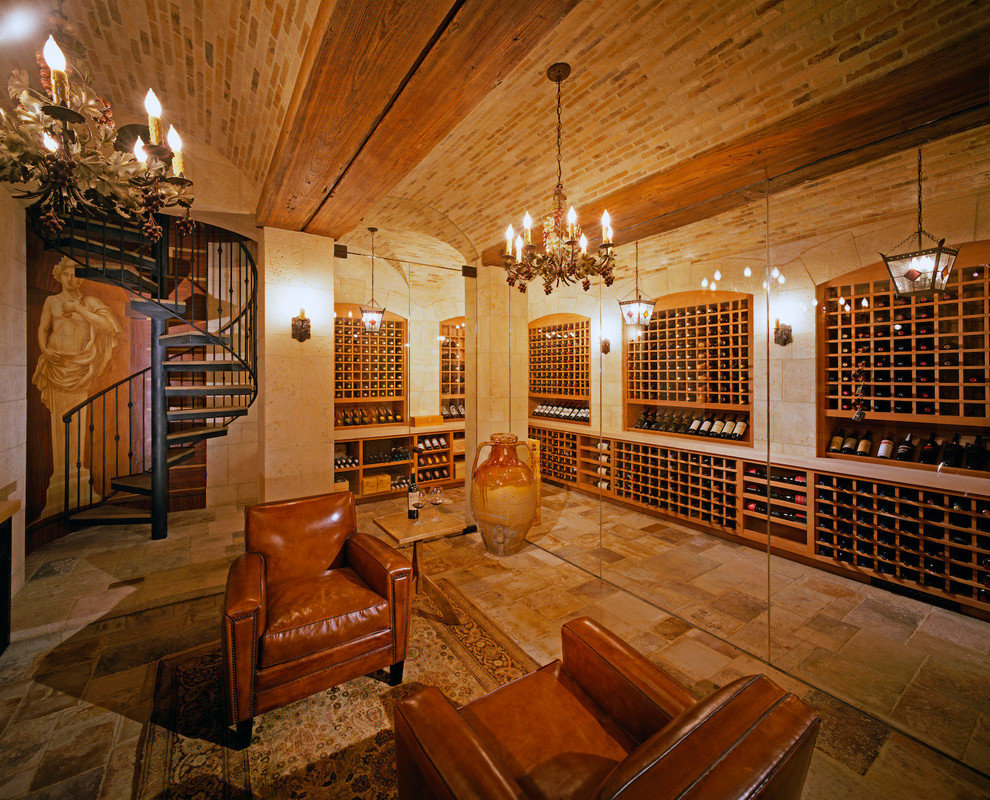 French Normandy Beverly Hills Traditional Wine Cellar Los Angeles