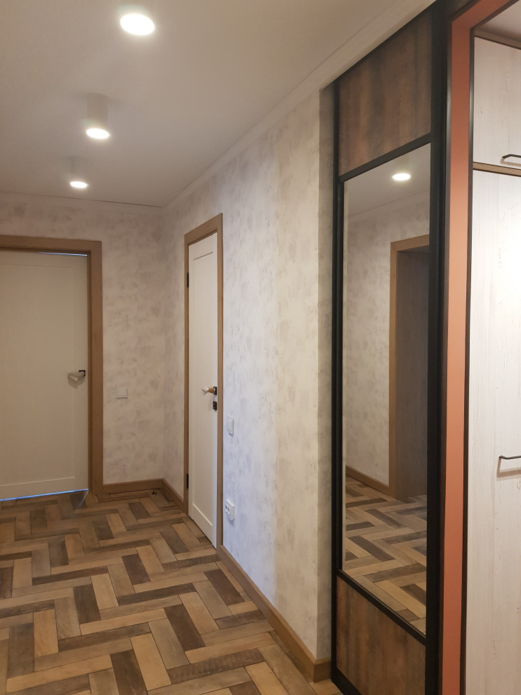 проект квартиры "Дикость_2020" прихожая и гардеробная