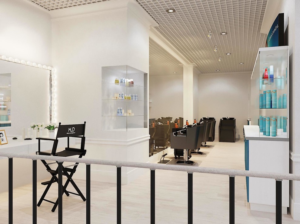 Второй этаж. Парикмахерская зона. Зона визажа.