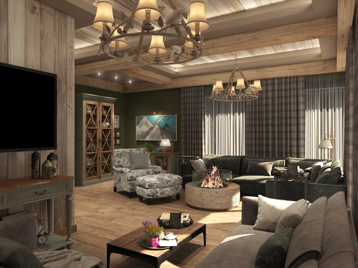 Коттедж с элементами стиля шале