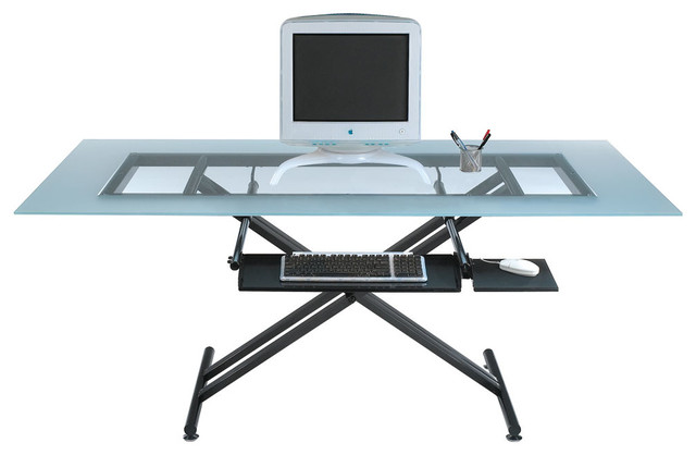 Dainolite Dct 600 Gl Bk Elegant Computer Desk Frosted Dainolite Dct 600 Gl Bk Elegant Computer Desk Frosted