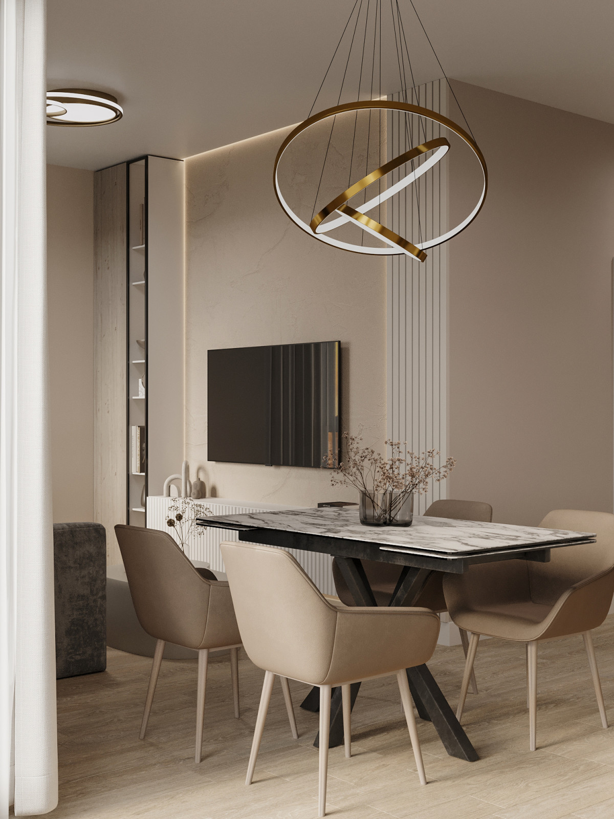 Современная квартира для семьи с двумя детьми