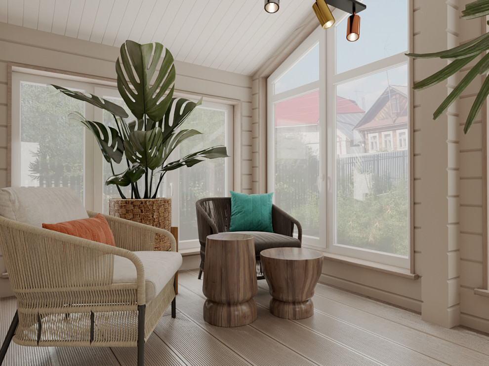 Проект коттеджа  с камином