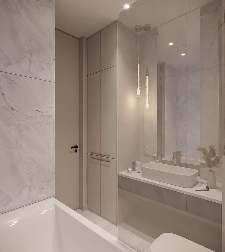 Санузел в стиле современной классики