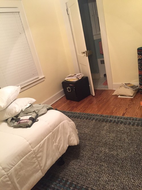 5 x 8 area rug under full bed