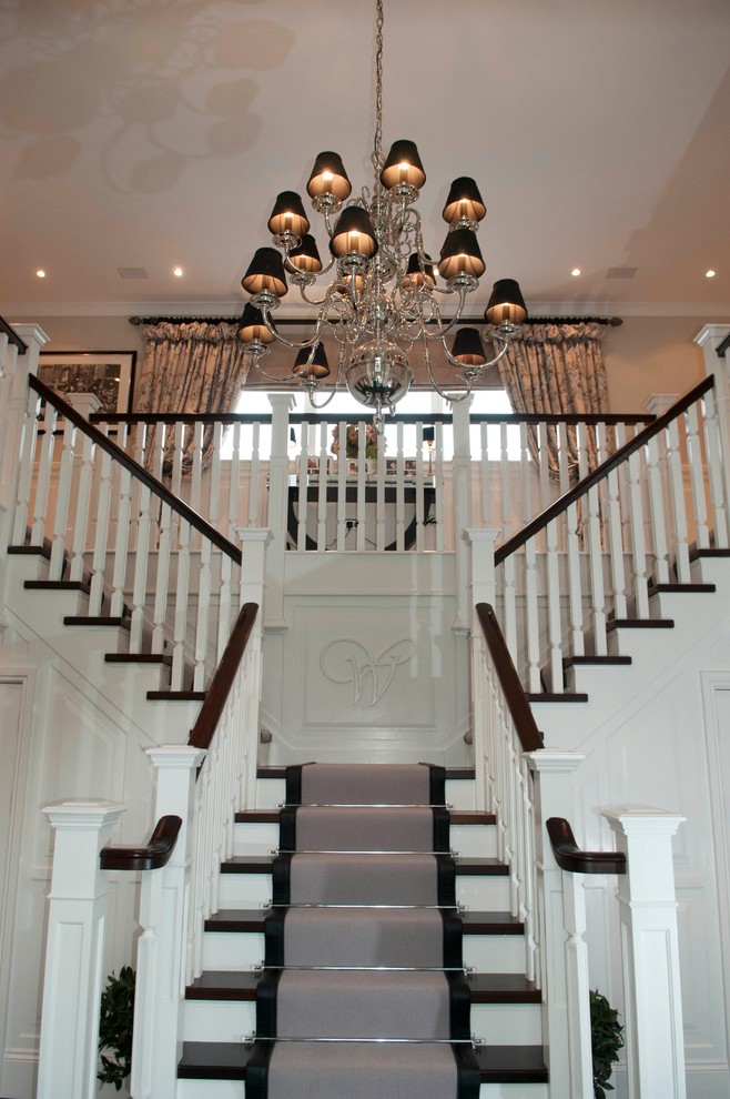 This is an example of a traditional staircase in Cardiff.