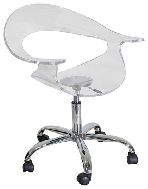 Lumisource Rumor Office Chair, Clear