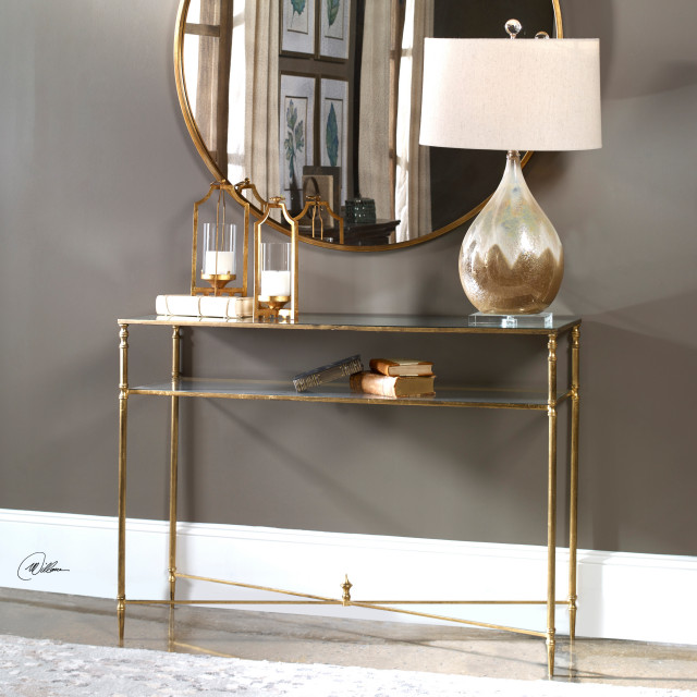 Uttermost Henzler Mirrored Glass Console Table