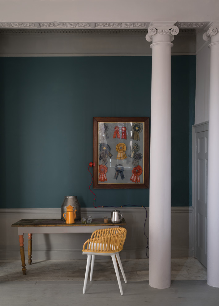 An office painted in Inchrya Blue No.289 by Farrow & Ball - Traditional ...