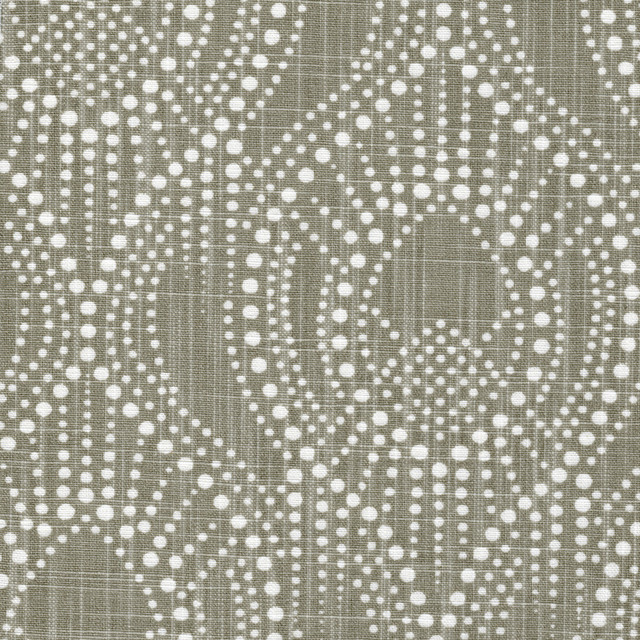 Alyssa Regal Taupe Dotted Print Tailored Euro Sham Cotton Linen