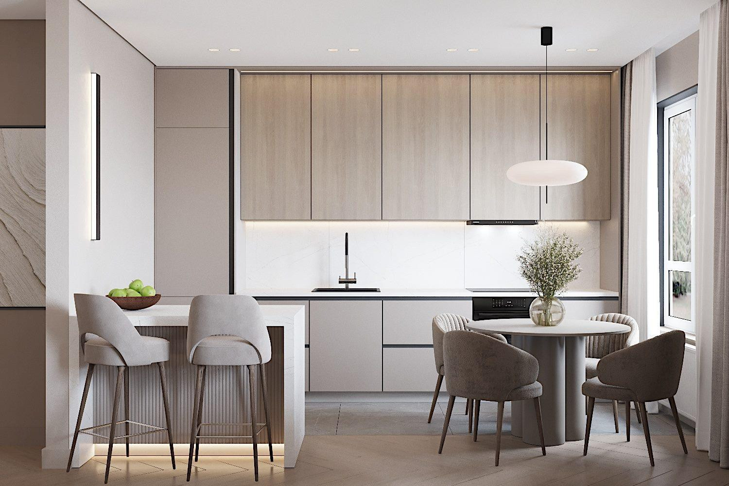 Квартира 57м2 в Новороссийске в стиле неоклассика