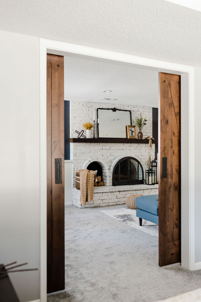 Basement - rustic basement idea in Minneapolis