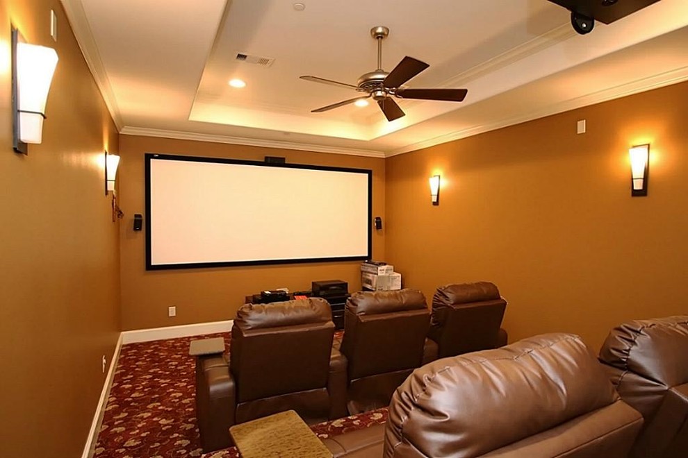 Inspiration for a home theater remodel in Houston