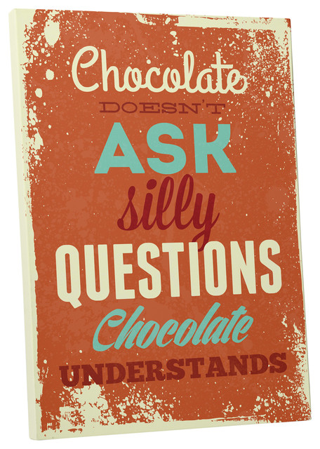 Vintage Sign Chocolate Understands Gallery Wrapped Canvas Art Contemporary Novelty Signs By Pingoworld
