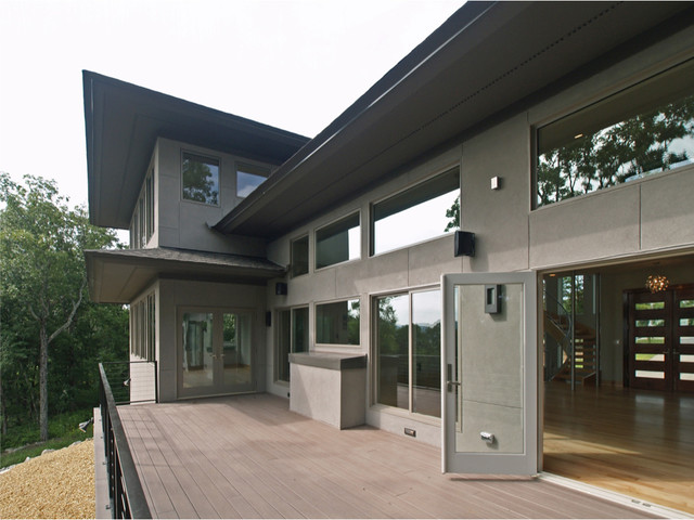 Hawk's Ridge  Bluff House: Rear Deck modern-haeuser