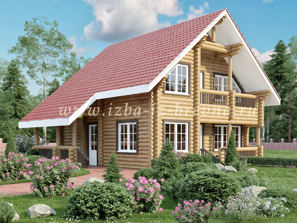 Проекты домов из оцилиндрованного бревна и профилированного бруса