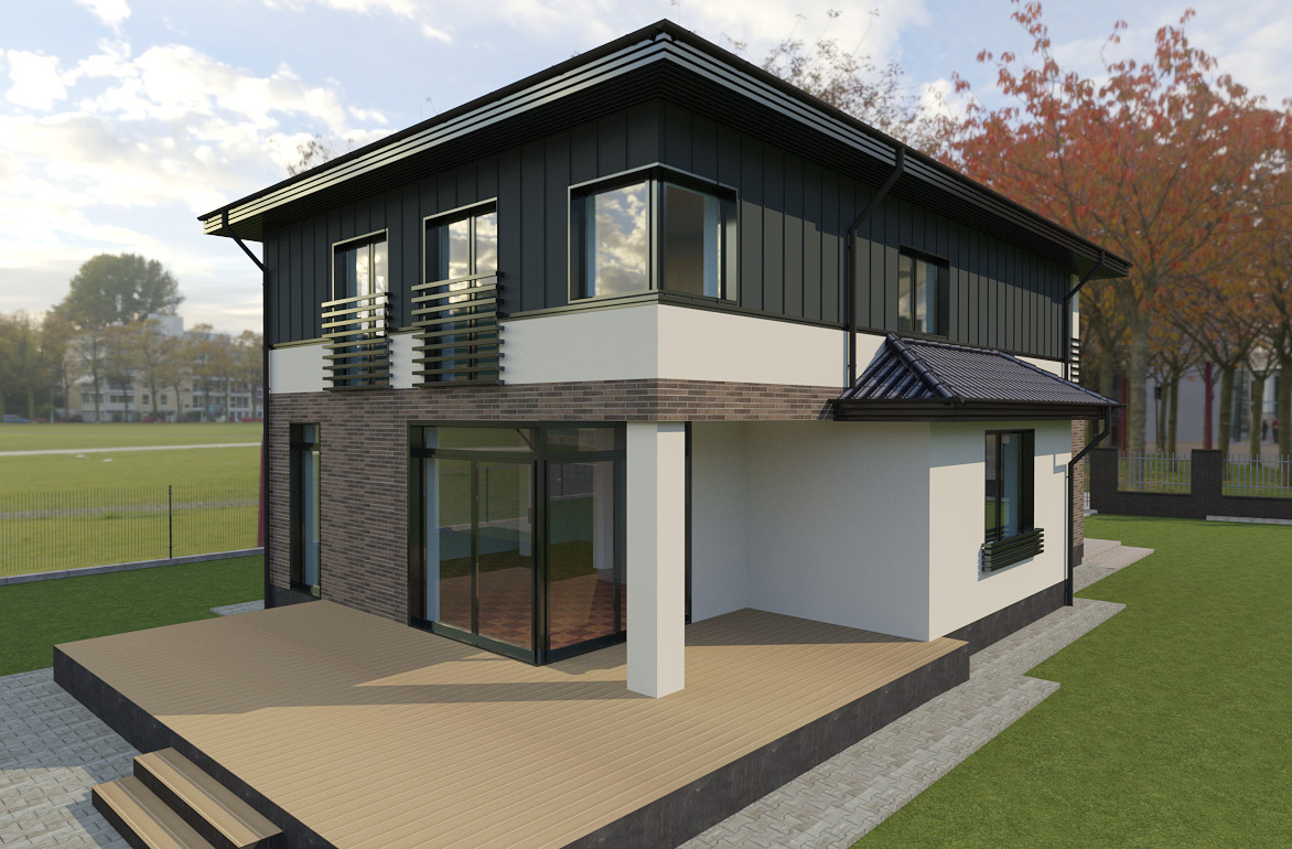 Дизайн-проект фасада. Современные стили