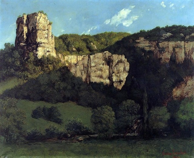 Gustave Courbet Landscape: Bald Rock in the Valley of Ornans Print