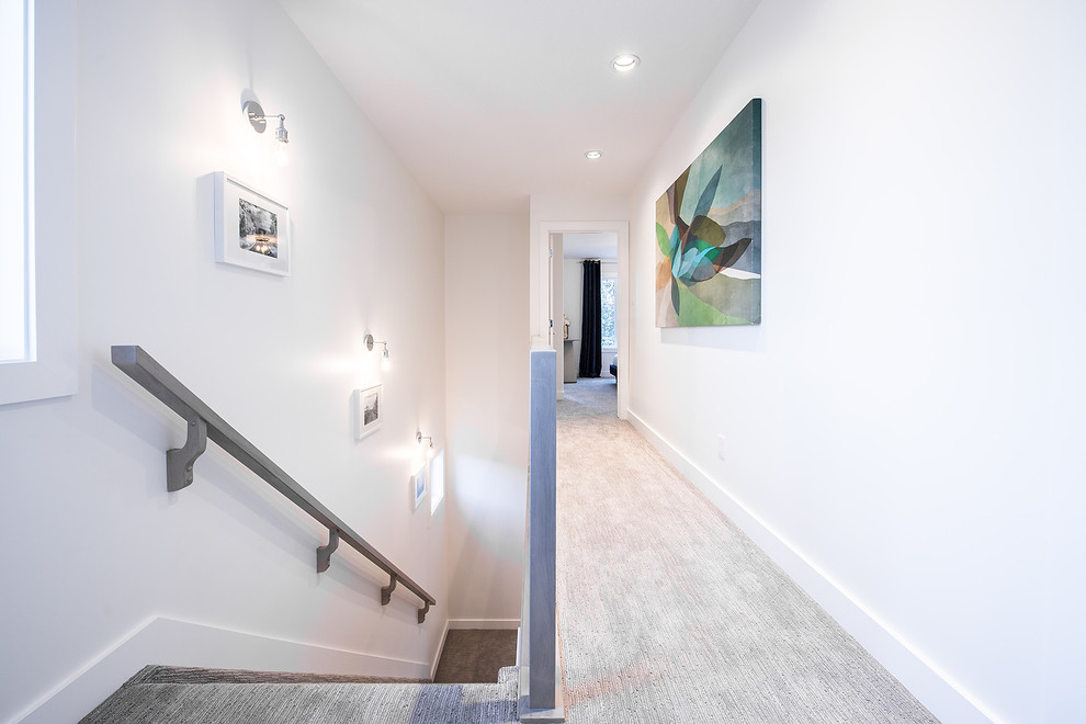 Hallway - transitional hallway idea in Edmonton