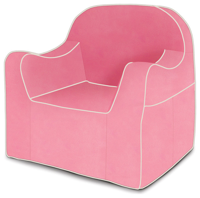 P Kolino Large Reader Chair With White Piping Pink