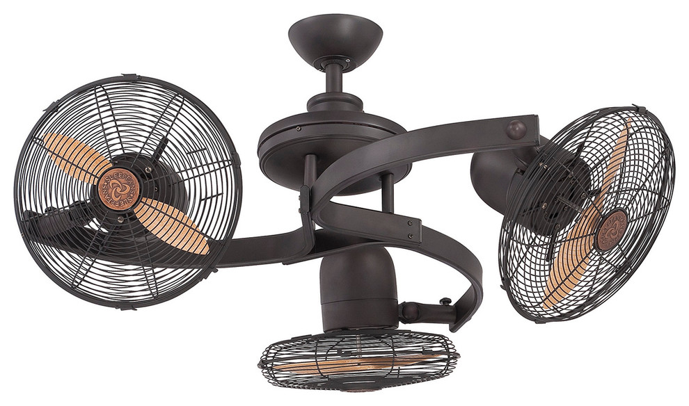 Circulaire 3 Headed Ceiling Fan Transitional Ceiling Fans By