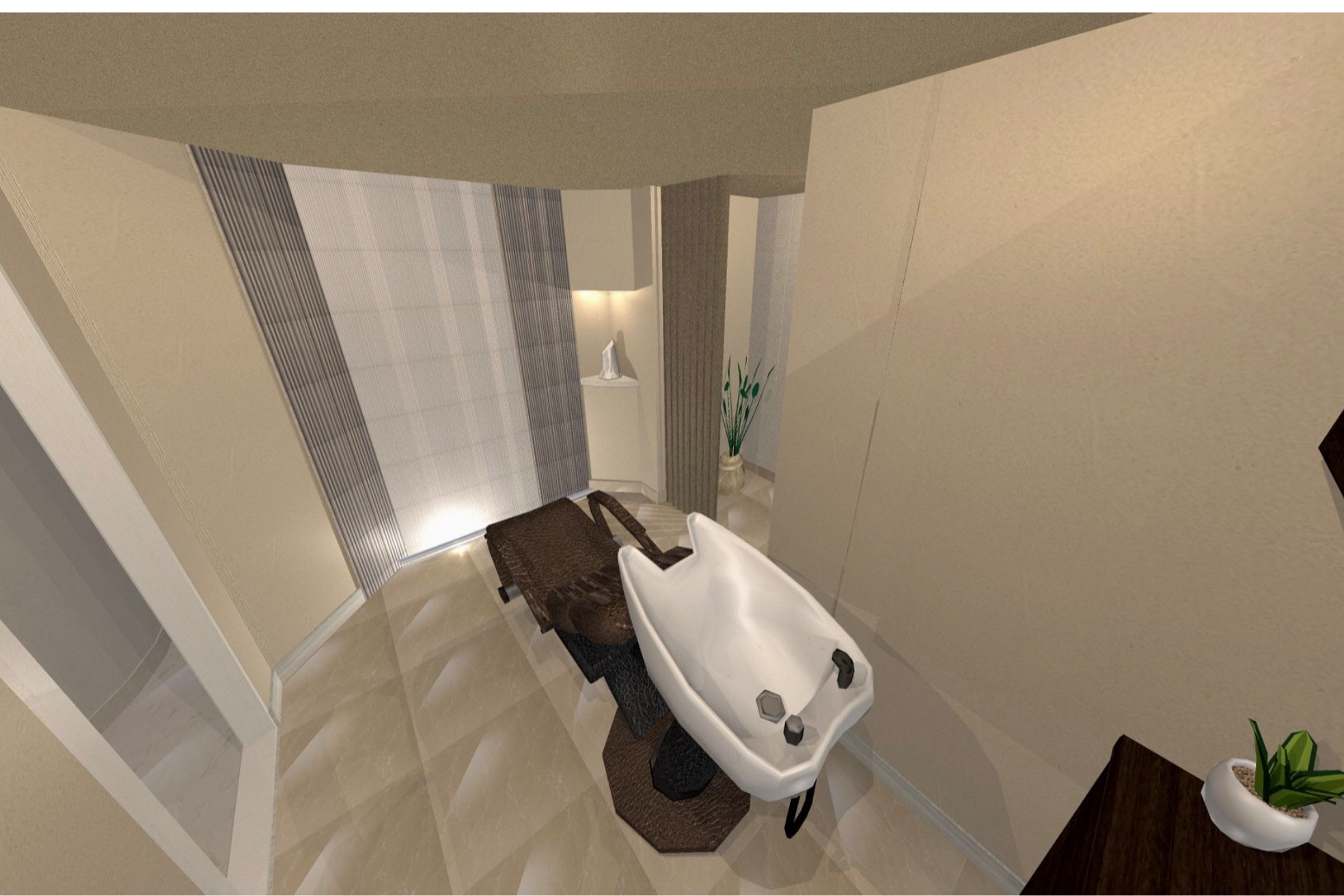 Hair ＆ Beauty Saron　3Dﾊﾟｰｽにてプラン確認