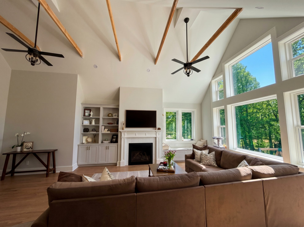 Living Room Summer View | Two-Level Addition Allendale NJ