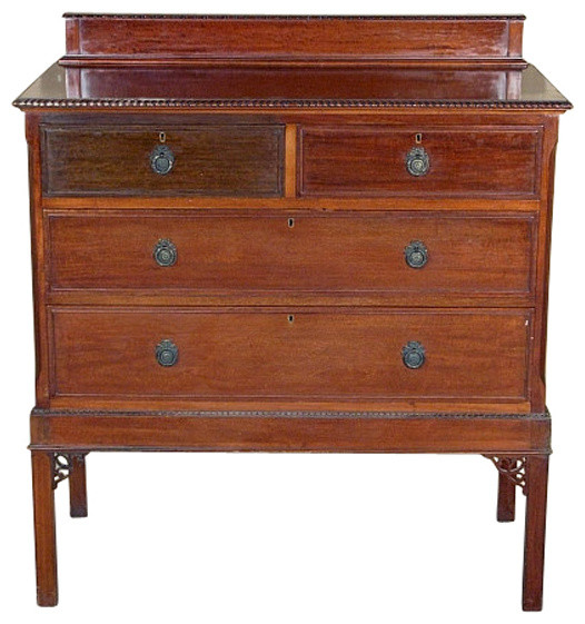 Antique English Mahogany Chippendale 4 Drawer Chest Of Antique English Mahogany Chippendale 4 Drawer Chest Of Dresser Traditional Dressers