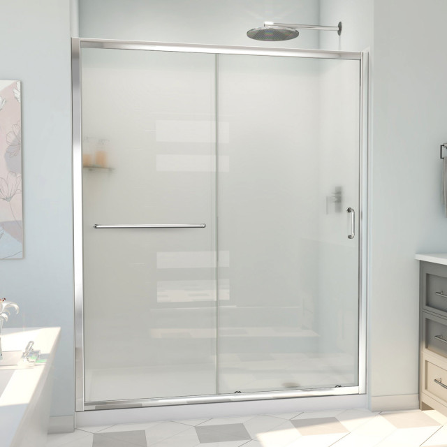 DreamLine D2096030XFR0001 InfinityZ 30x60" Sliding Shower Door, Base