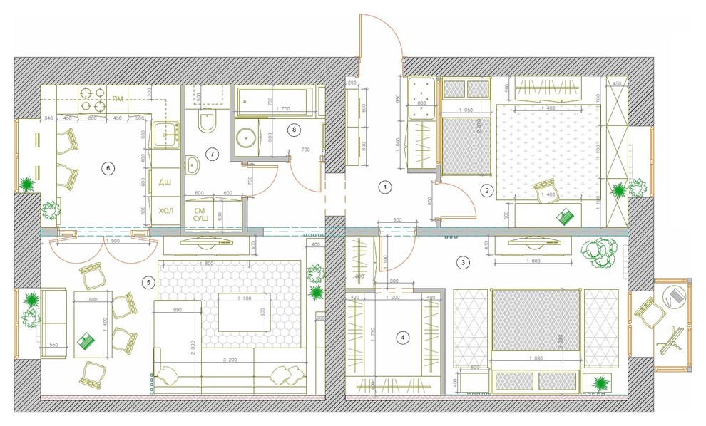 Трехкомнатная Шаболовская