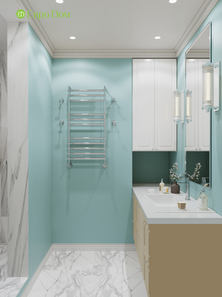 Дизайн четырехкомнатной квартиры 110 кв. м в стиле неоклассика. Фото проекта