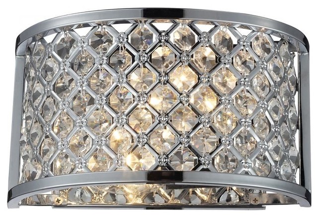 Elk Lighting Genevieve 2 Light Wall Sconce Polished Chrome Elk Lighting Genevieve 2 Light Wall Sconce Polished Chrome