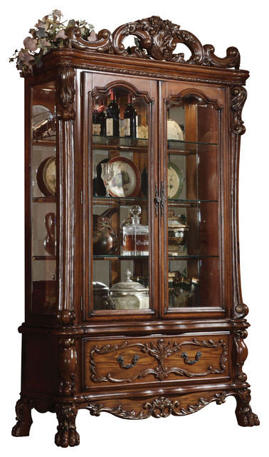 Acme Furniture Curio Cabinet 12158 Victorian China Cabinets