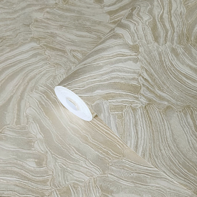 Yellow beige gold metallic glitter textured shell tile faux plaster ...