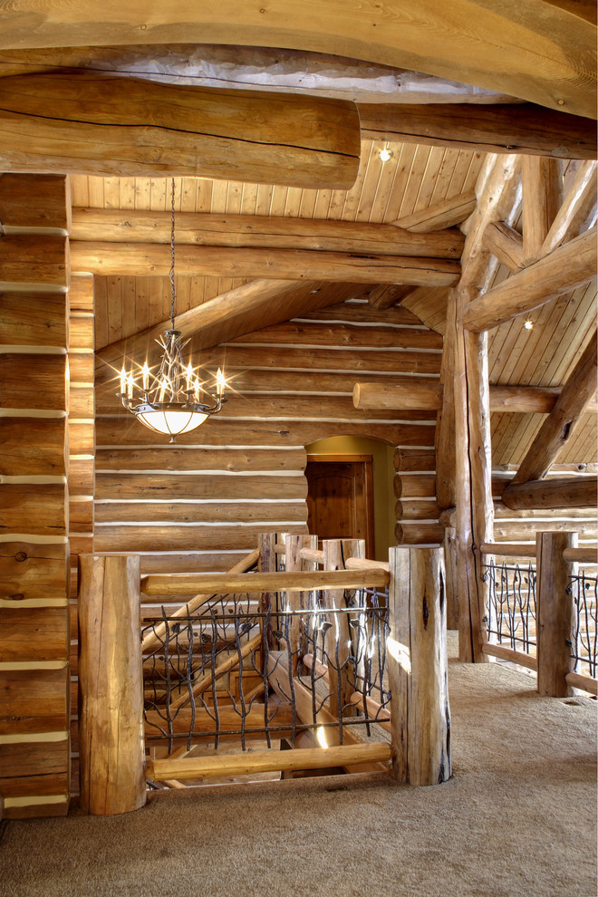 Inspiration for a rustic hallway remodel in Seattle
