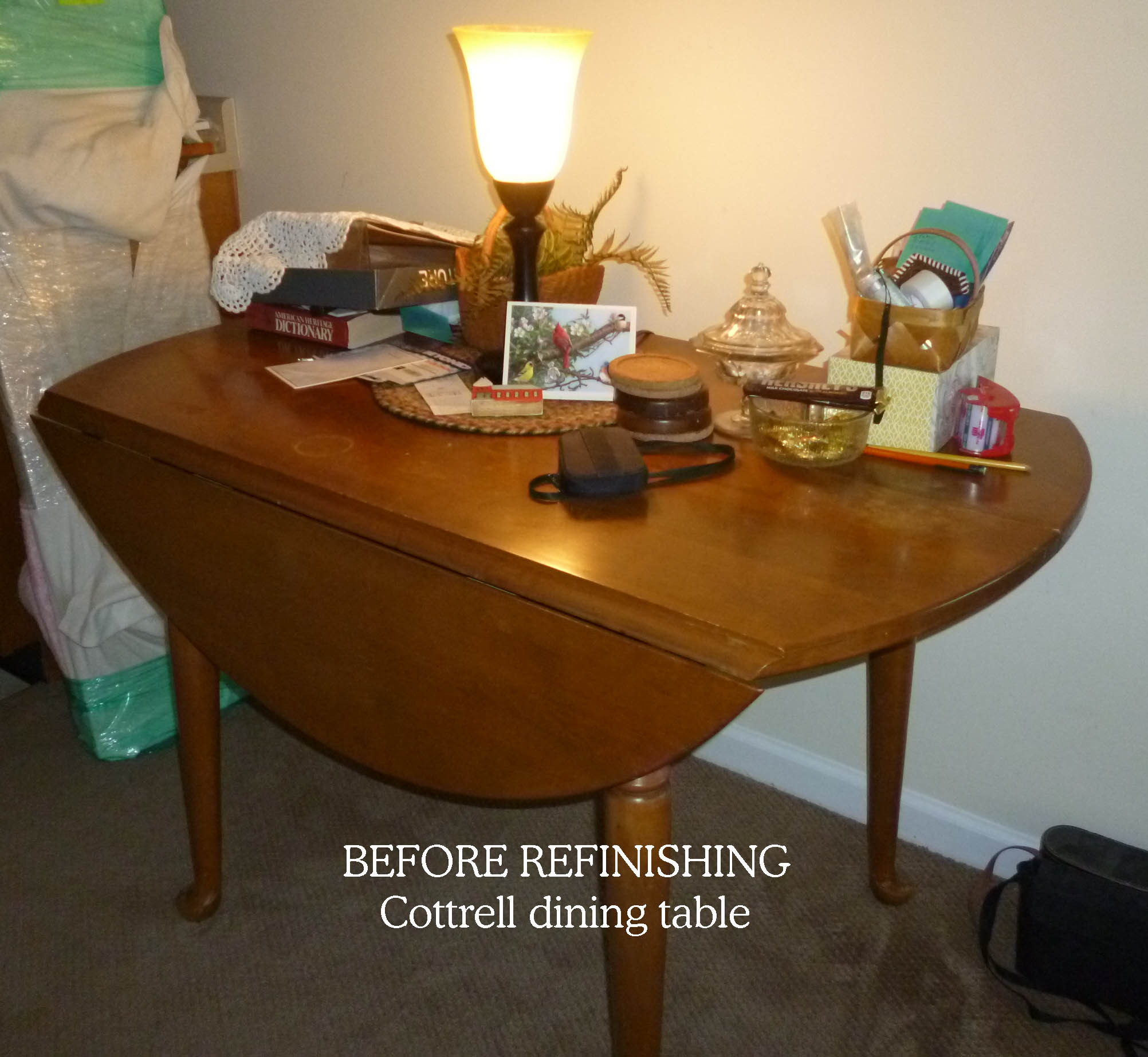 Cottrell table refinishing