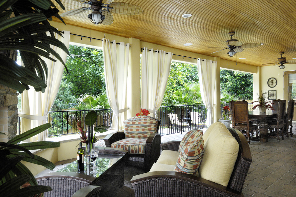 Rear Yard Lanai Tropical Porch Tampa by Gritton & Associates