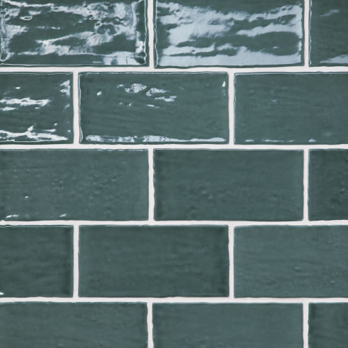 Marin 2.5" x 5" Ceramic Wall Tile, Ocean Teal (60-pack/5.38 sqft.)