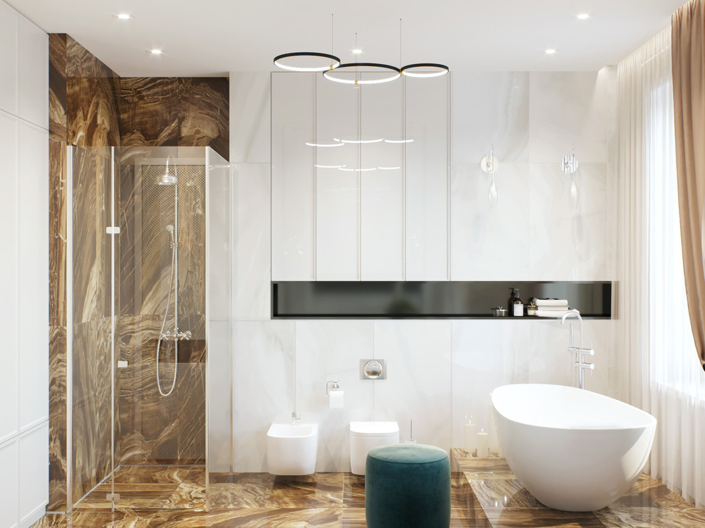 Дизайн-проект пентхауса 270м2 в г.Владивостоке. Ванные комнаты.