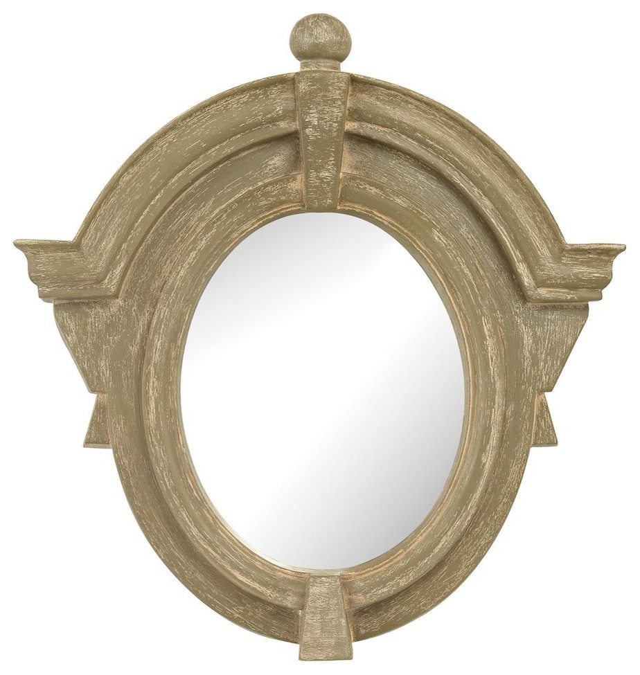 Parisian Dormer Mirror, Warm White Traditional Wall Mirrors by