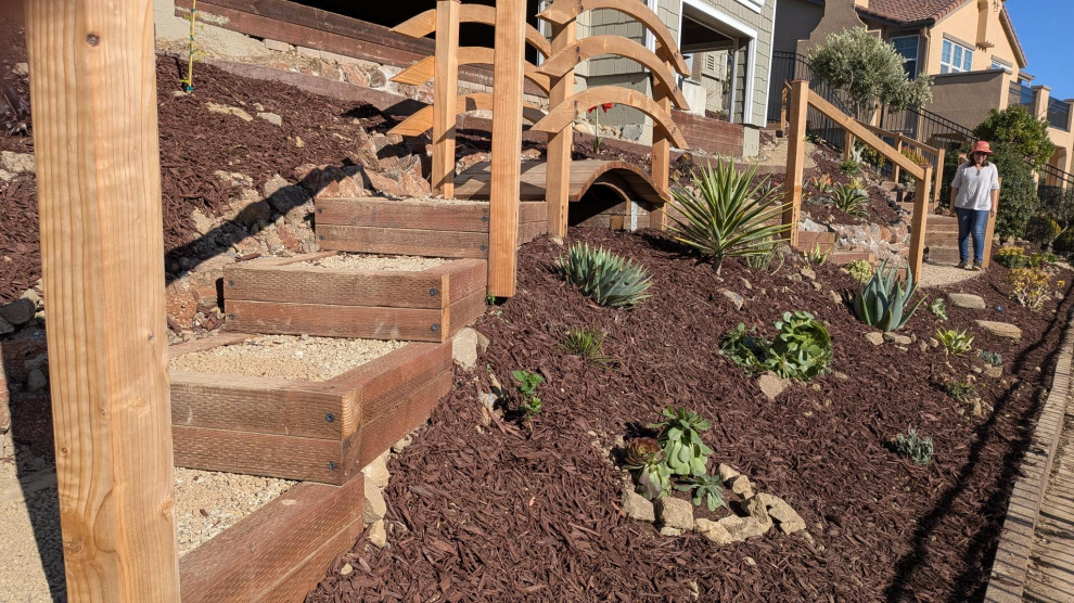 Japanese-Style Garden on a Steep Slope, San Francisco Bay Area