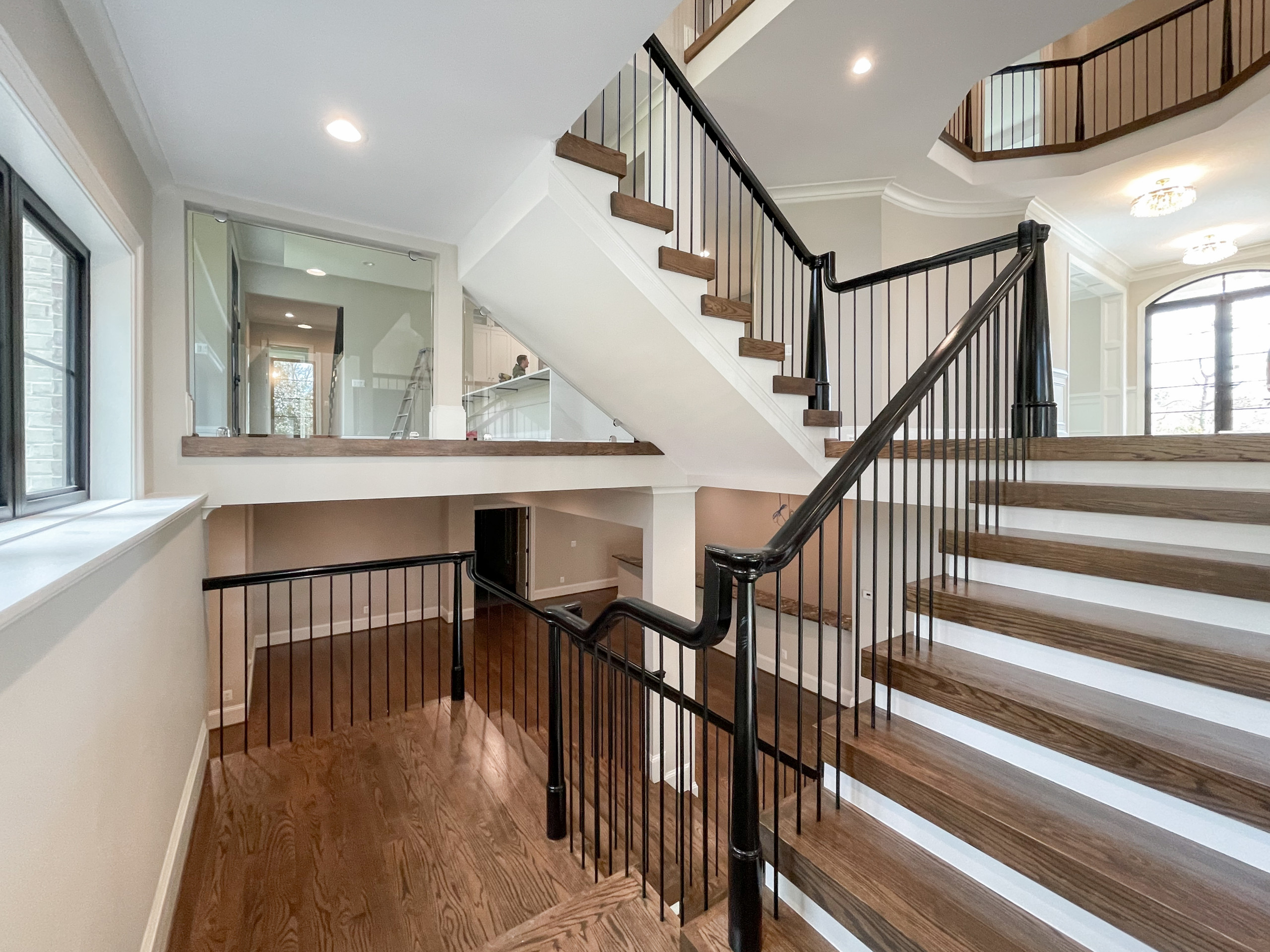 89_Eclectic and Edguy Staircase in French Contemporary Residence, McLean VA 2210