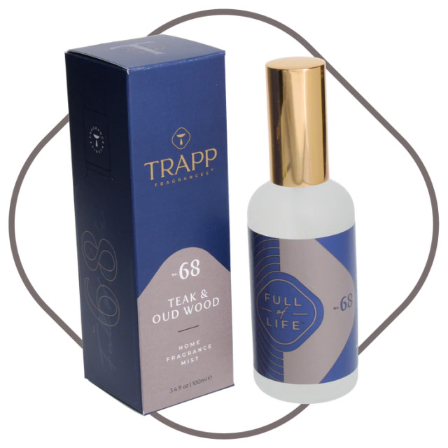 Trapp Home Fragrance Mist, 3.4 oz., No.68 Teak & Oud Wood
